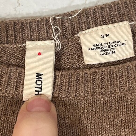 Anthropologie Moth Wool Rabbit Blend Boxy Batwing Striped Pullover Sweater Small - Picture 6 of 9